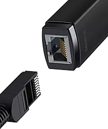 Сетевая карта Baseus Lite Series Ethernet Adapter USB-C - RJ45 100Mbps Black (WKQX000201) - миниатюра 4