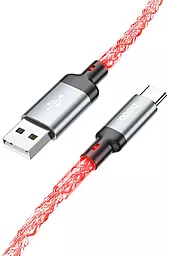 Кабель USB Hoco U112 3A USB Type-C Cable RGB - миниатюра 3