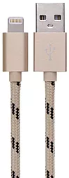 Кабель USB Momax Elit Link Lightning Cable 2.4A 2m Gold (DL3L) - миниатюра 6