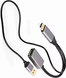 Видеокабель Cablexpert HDMI to DisplayPort 4k 60hz black (A-HDMIM-DPF-02) - миниатюра 2