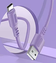 Кабель USB ColorWay USB to USB Type-C 2.4А Purple (CW-CBUC044-PU) - миниатюра 3