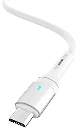 Кабель USB SkyDolphin S06V LED Smart Power 3A micro USB Cable White (USB-000558) - миниатюра 2