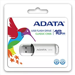Флешка ADATA 16GB C906 WHITE USB 2.0 (AC906-16G-RWH) - миниатюра 5