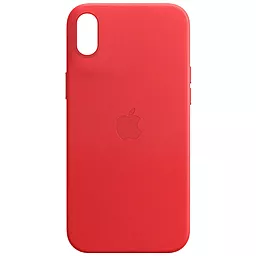 Чохол Apple Leather Case Full for iPhone iPhone X, iPhone XS  Crimson