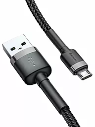 Кабель USB Baseus Cafule 3M micro USB Cable Grey/Black (CAMKLF-HG1) - миниатюра 2