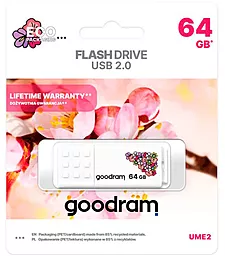 Флешка GooDRam 64 GB UME2 Spring White (UME2-0640W0R11-SP) - миниатюра 3