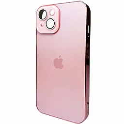 Чехол AG Glass Sapphire Frame MagSafe Logo for Apple iPhone 14  Pink
