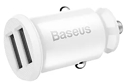 Автомобильное зарядное устройство Baseus Grain Car Charger 3.1А 2USB White (CCALL-ML02)