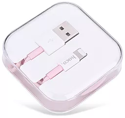 Кабель USB Hoco X8 Lightning Cable  Pink - миниатюра 4