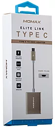 Видео переходник (адаптер) Momax Elite Type-C to HDMI Gold (DHC2L) - миниатюра 7