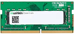 Оперативна пам'ять для ноутбука Mushkin 8 GB SO-DIMM DDR4 3200 MHz Essentials (MES4S320NF8G)