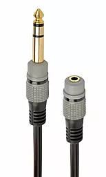 Аудіо кабель Cablexpert Jack 6.35 mm - mini Jack 3.5 mm M/F Cable 0.2 м black (A-63M35F-0.2M)
