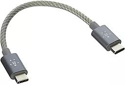 Кабель USB Belkin Mixit Metallic 0.15M USB Type-C - Type-C Cable Grey (F2CU041bt06INGY) - миниатюра 3