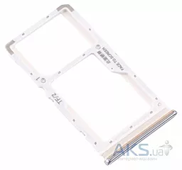 Держатель (лоток) Сим карты Xiaomi Redmi Note 8 Pro и карты памяти Dual SIM Original  Pearl White