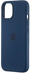 Чехол Apple Silicone Case Full with MagSafe and SplashScreen для Apple iPhone 15 Storm Blue