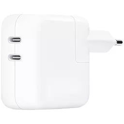 Мережевий зарядний пристрій з швидкою зарядкою Apple 35W Dual USB-C Port Replacement Power Adapter white