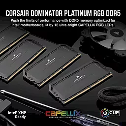Оперативная память Corsair 64 GB (2x32GB) DDR5 6400 MHz DOMINATOR PLATINUM RGB (CMT64GX5M2B6400C32) - миниатюра 6