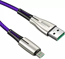 Кабель USB Baseus Waterdrop 4A 2M micro USB Cable Purple (CAMRD-C05) - миниатюра 2