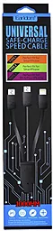 Кабель USB Earldom Universal Lightning/micro/micro Combo Cable 3in1 Black (ET-877) - миниатюра 7
