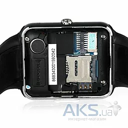 Смарт-часы SmartYou GT08 No NFC Silver with Black strap (SWGT08S) - миниатюра 2