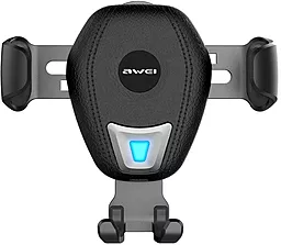 Автодержатель с беспроводной зарядкой Awei CW2 Wireless Car Holder Black