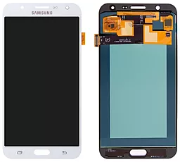 Дисплей Samsung Galaxy J7 J700 2015 з тачскріном, (OLED), White