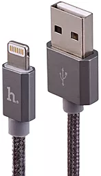 Кабель USB Hoco UPF01 Metal Lightning Gray