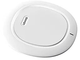 Беспроводное (индукционное) зарядное устройство быстрой QI зарядки Usams Wireless Fast Charger 10W Pad - Sedo series US-CD29 White