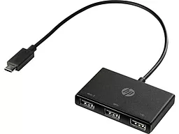 USB Type-C хаб HP USB-C -> 3 х USB-A Black (Z6A00AA)