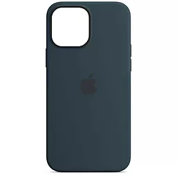 Чохол Apple Silicone Case Full with MagSafe and SplashScreen для Apple iPhone 13 Pro Max Abyss Blue