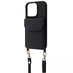 Чехол Wave Leather Pocket Case для Apple iPhone 13 Pro Black