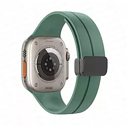 Змінний ремінець для розумного годинника Magic Lock для Apple Watch 42 mm, 44 mm, 45 mm, 49 mm Olive Green