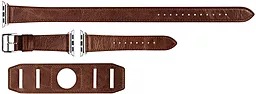 Сменный ремешок для умных часов Apple Watch iCarer Classic Genuine Leather Quadri Watch band 38mm Кофейный - миниатюра 3