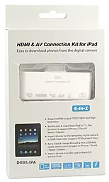 Адаптер-переходник Apple Connection Kit for iPhone, iPad 6in1 (HDMI, CardReader, USB, Micro USB, AV Out) Black (DR05-IPA) - миниатюра 2