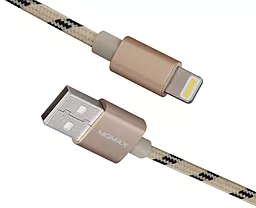 Кабель USB Momax Elit Link Lightning Cable 2.4A 18cm Gold (DL5AL) - миниатюра 2