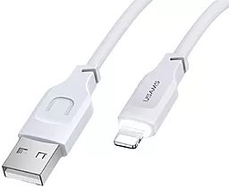 Кабель USB Usams US-SJ565 12W 2.4A 1.2M Lightning Cable White - миниатюра 2