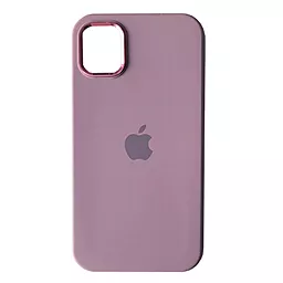 Чехол 1TOUCH Silicone Case Metal Frame для iPhone 14 Blue berry