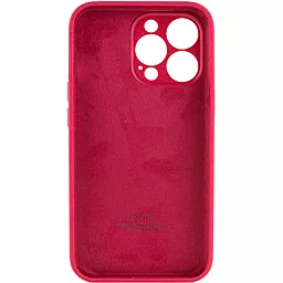 Чехол Silicone Case Full Camera для Apple IPhone 14 Pro Rose Red - миниатюра 2