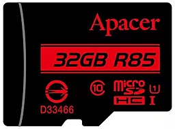Карта памяти Apacer microSDHC 32GB R85 Class 10 UHS-I U1 + SD-адаптер (AP32GMCSH10U5-R) - миниатюра 2