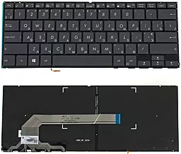 Клавіатура для ноутбуку Asus UX370 series без рамки з підсвіткою клавіш, Gray