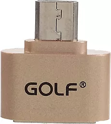OTG-переходник GOLF Micro adapter Gold (GS-31) - миниатюра 3