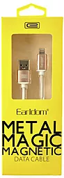 Кабель USB Earldom Magnetic Lightning iPhone Cable White / Gold (ET-MC06) - миниатюра 3