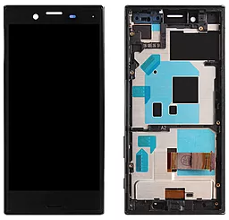 Дисплей Sony Xperia X Compact (F5321, SO-02J) с тачскрином и рамкой, оригинал, Black
