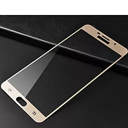 Защитное стекло 1TOUCH 3D Full Cover Samsung A710 Galaxy A7 2016 Gold - миниатюра 2