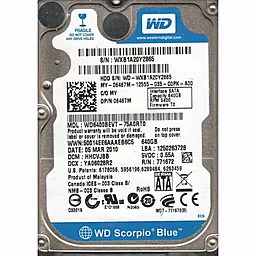 Жорсткий диск для ноутбука Western Digital Scorpio Blue 640 GB 2.5 (WD6400BEVT_)