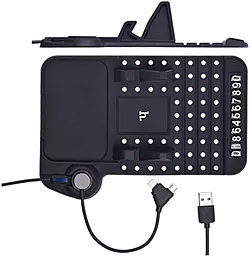 Настольный  держатель Hoco CA1 Car Charging Stand for Phone Black - миниатюра 6