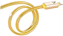 Кабель USB Hoco UPL12 Metal Jelly Knitted Lightning Cable 0.3M Gold - миниатюра 2