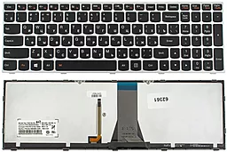 Клавіатура для ноутбуку Lenovo G50-30, G50-45, G50-70, Z50-70, Z50-75, Flex 2-15 silver frame, Original