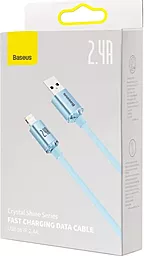 USB Кабель Baseus Crystal Shine 2.4A 2M USB Lightning Cable Sky Blue (CAJY001203) - мініатюра 6