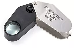 Лупа ручная Magnifier MG21002 21мм/10х с Led подсветкой